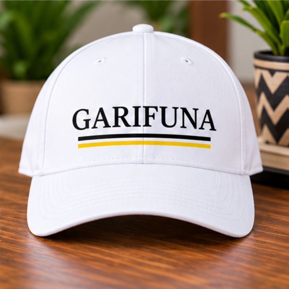 Garifuna Script Cap — Embroidered Travel Baseball Hat