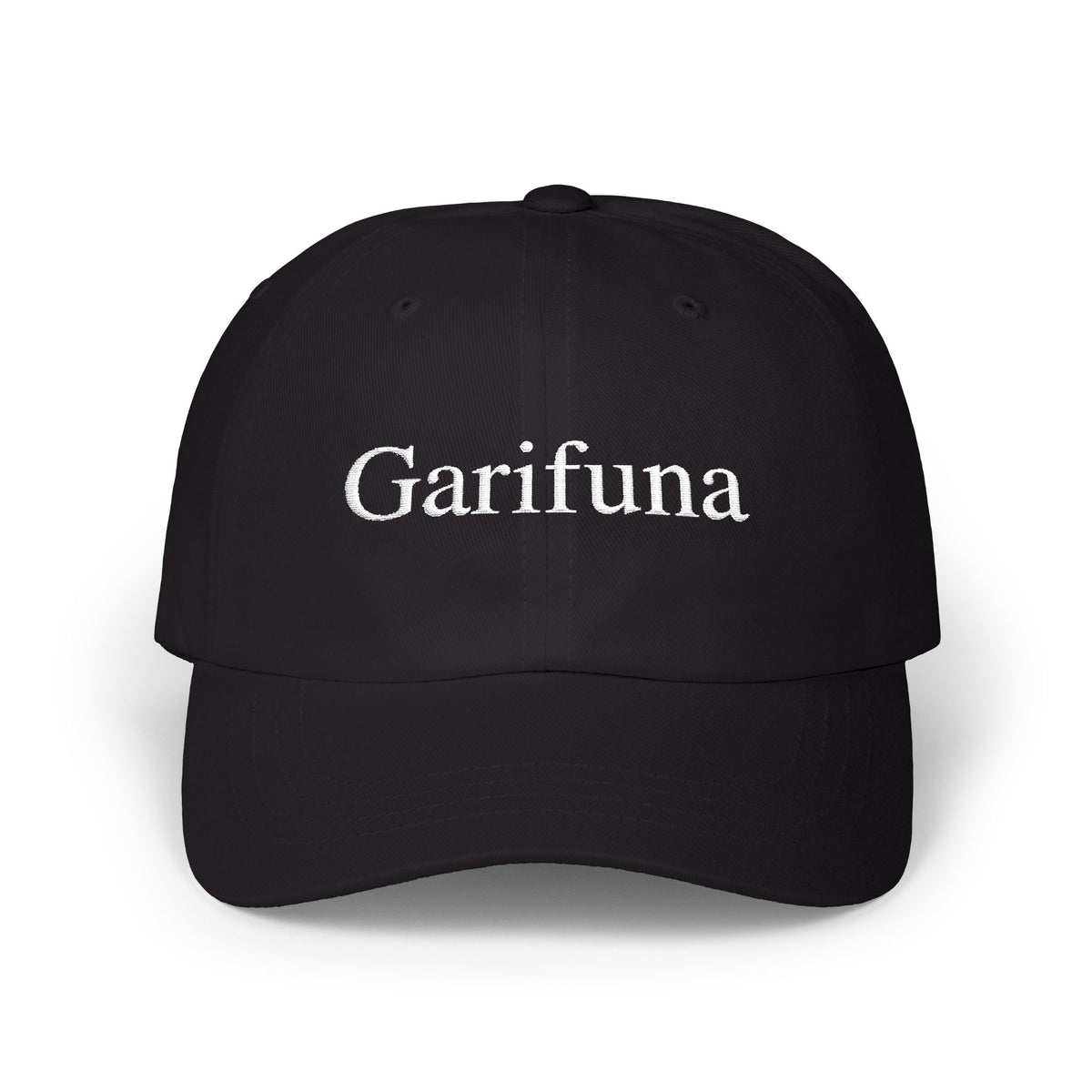Garifuna Embroidered Cap — Classic Black Baseball Hat