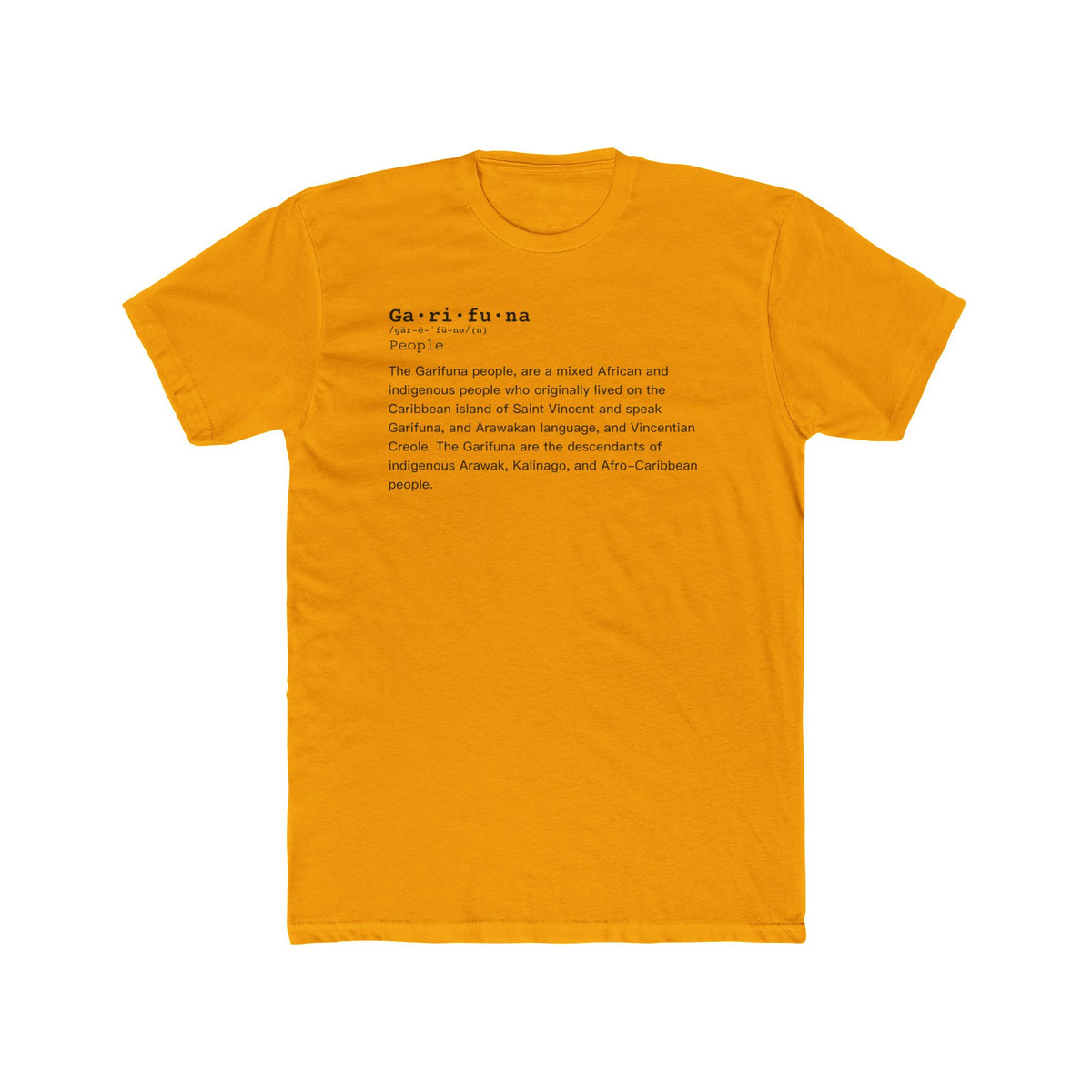 Definition Tee — Garifuna Text Print Crew Shirt