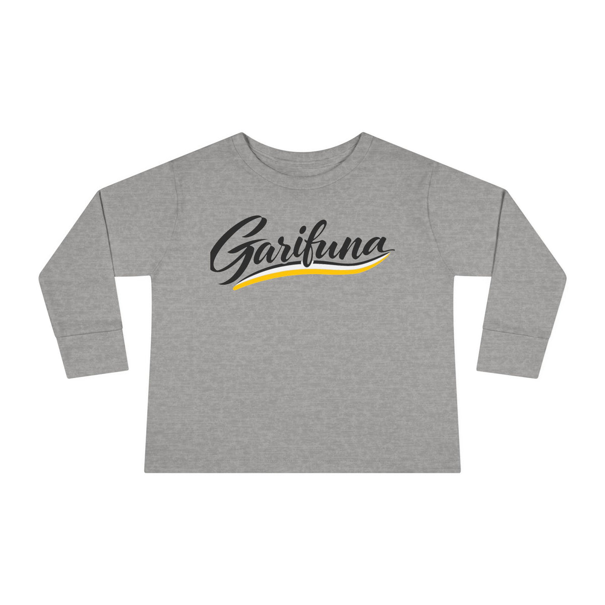 Garifuna Script Toddler Long Sleeve Tee — Kids Cultural Heritage Shirt