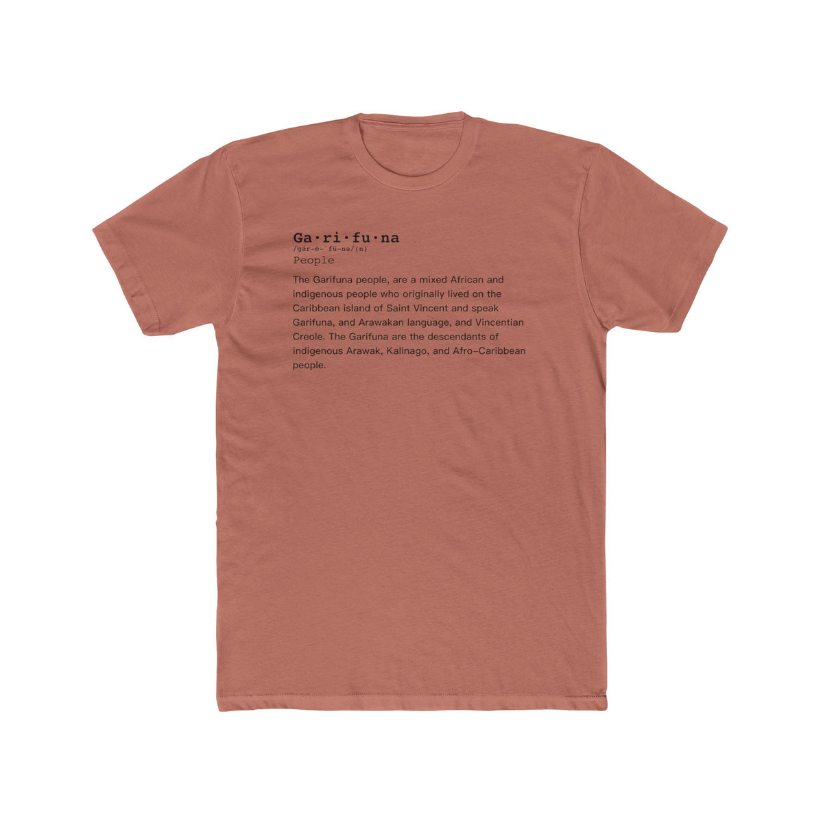 Definition Tee — Garifuna Text Print Crew Shirt