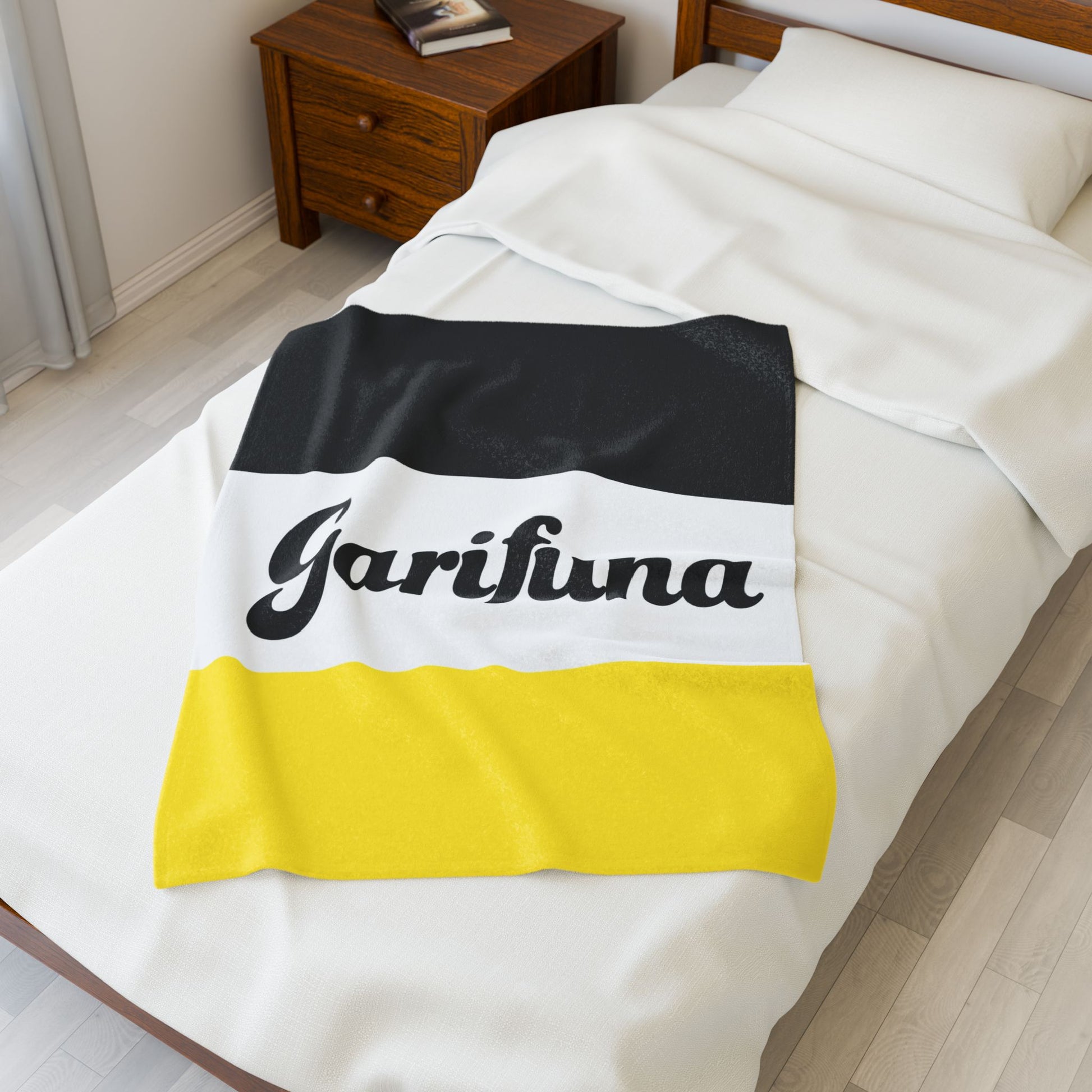 Garifuna Flag Velveteen Plush Blanket — Soft Cultural Throw for Home, Travel & Gifts