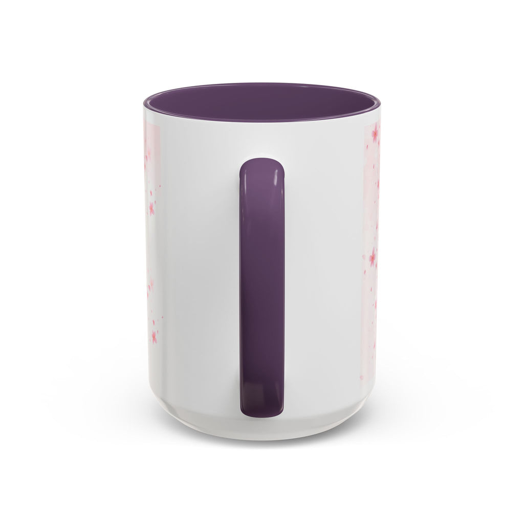 Uguchuru Accent Coffee Mug – Floral Pink Heart Design (11/15oz)