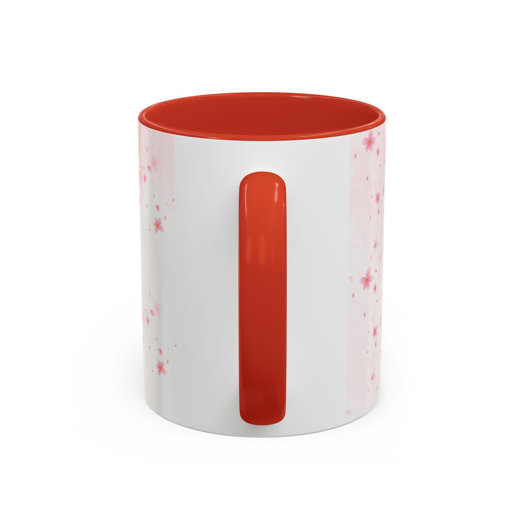 Uguchuru Accent Coffee Mug – Floral Pink Heart Design (11/15oz)