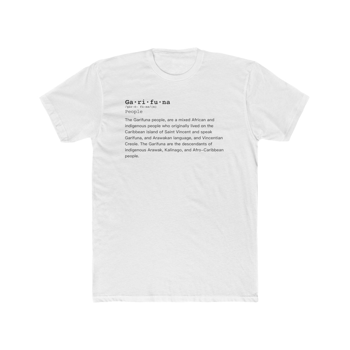 Definition Tee — Garifuna Text Print Crew Shirt