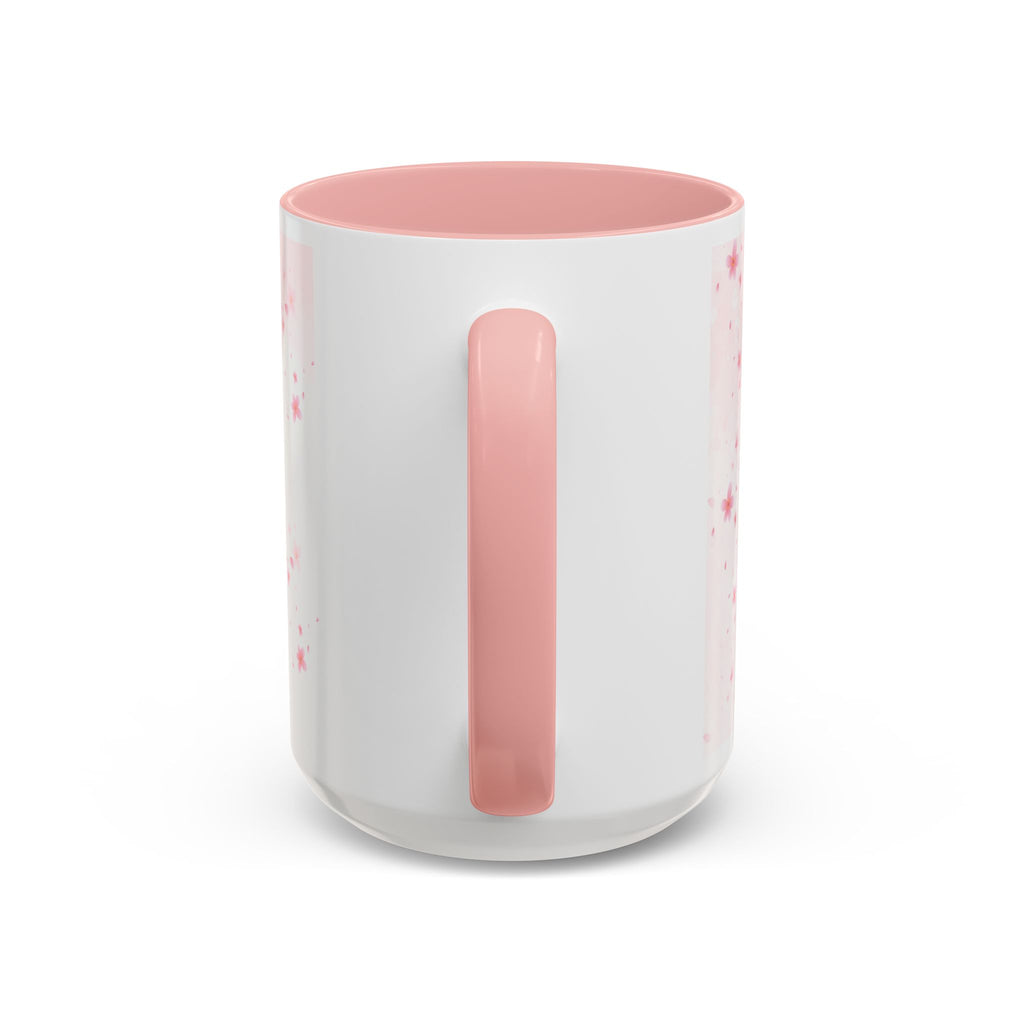 Amulelua Pink Floral Accent Coffee Mug (11/15oz)