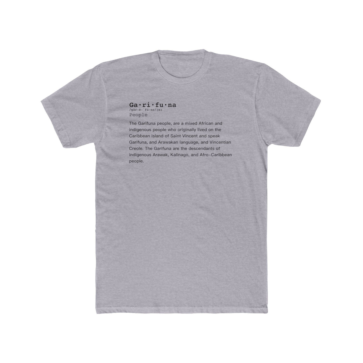 Definition Tee — Garifuna Text Print Crew Shirt