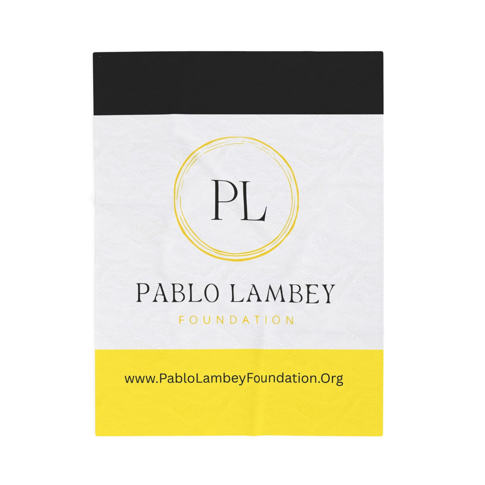 Pablo Lambey Foundation Velveteen Plush Blanket — Soft Logo Throw for Fundraising & Gifts