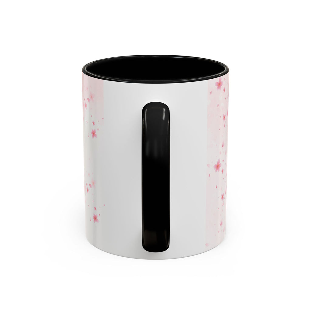 Uguchuru Accent Coffee Mug – Floral Pink Heart Design (11/15oz)