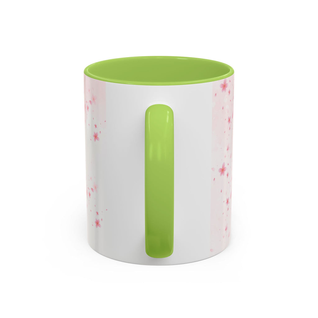 Uguchuru Accent Coffee Mug – Floral Pink Heart Design (11/15oz)