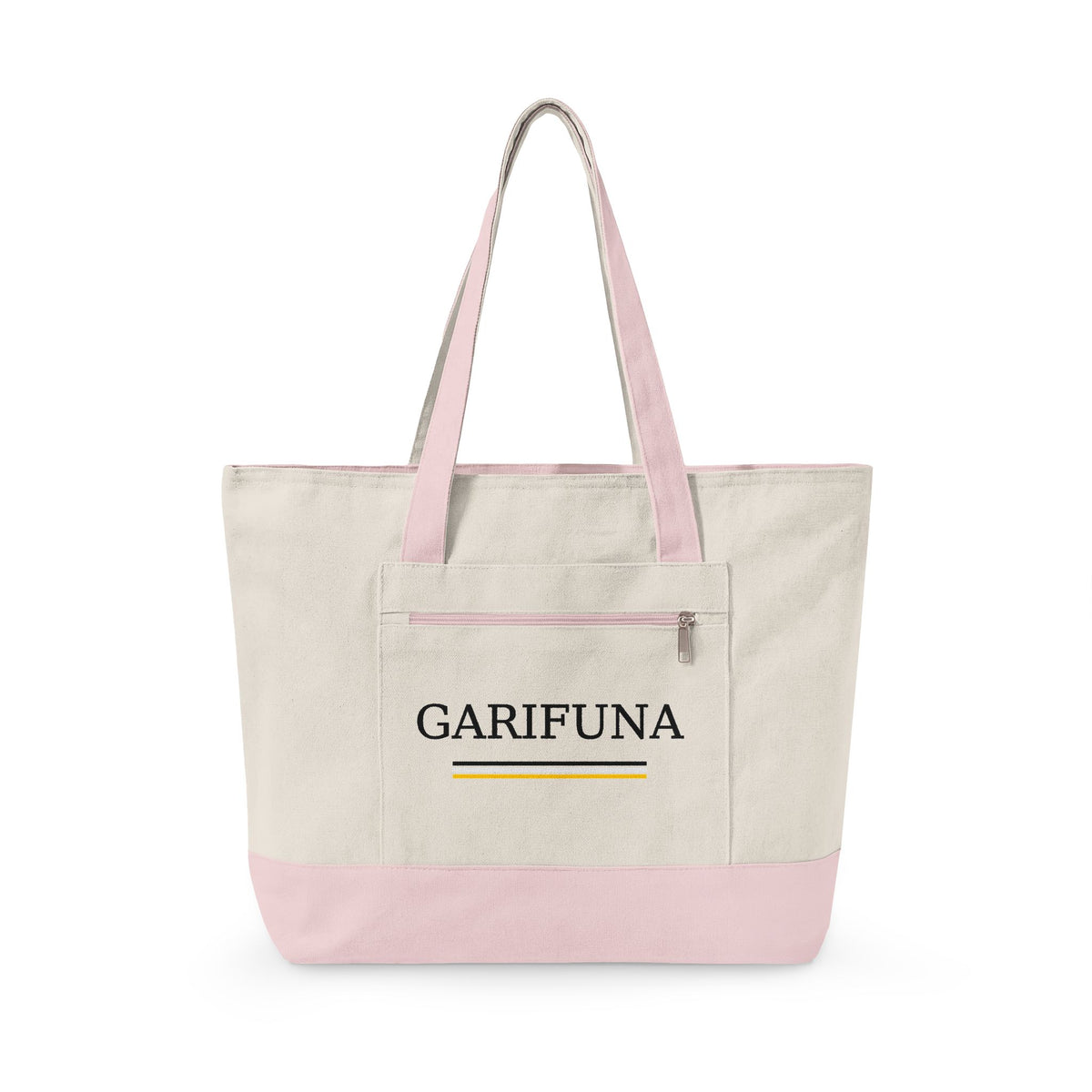 Garifuna Canvas Tote Bag – Zippered Eco-Friendly Market & Beach Tote