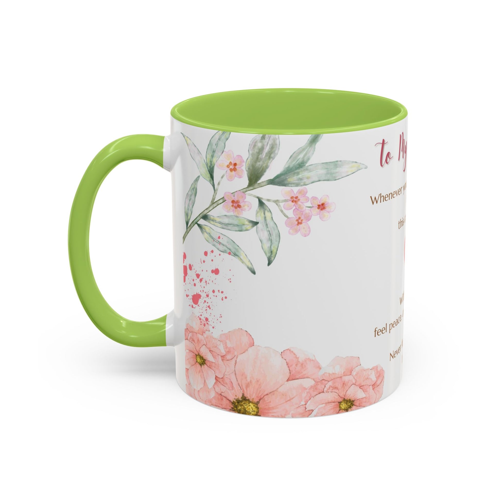 To My Daughter Floral Coffee Mug — Sentimental Gift for Daughter (11oz)