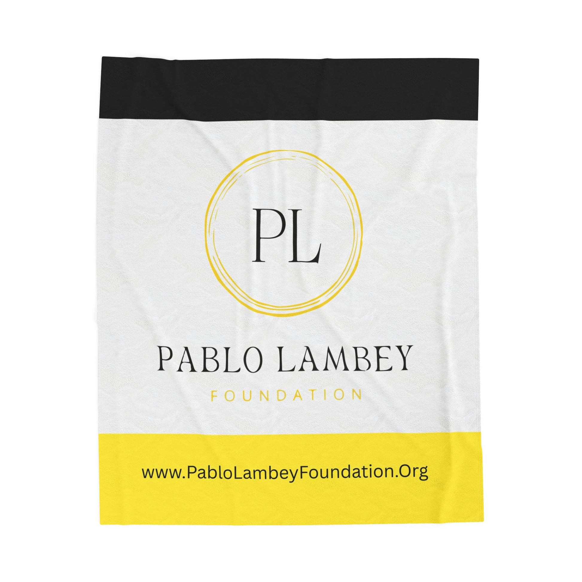 Pablo Lambey Foundation Velveteen Plush Blanket — Soft Logo Throw for Fundraising & Gifts