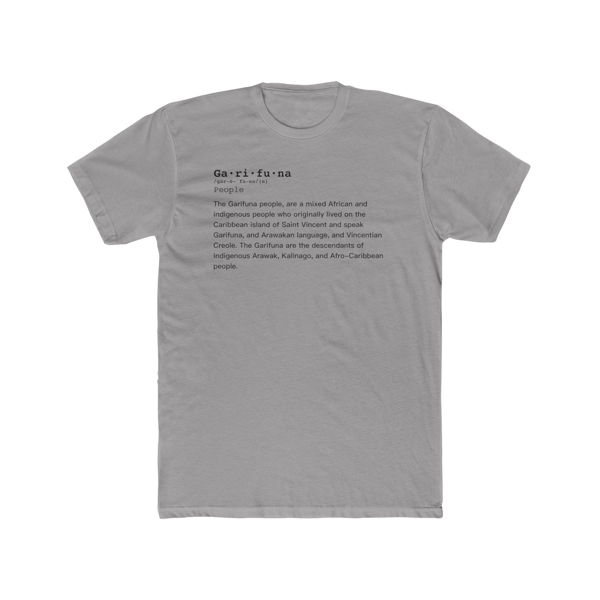 Definition Tee — Garifuna Text Print Crew Shirt