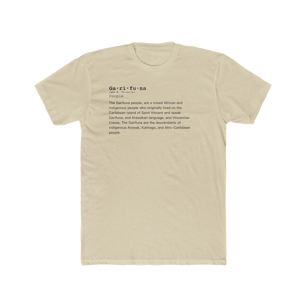 Definition Tee — Garifuna Text Print Crew Shirt