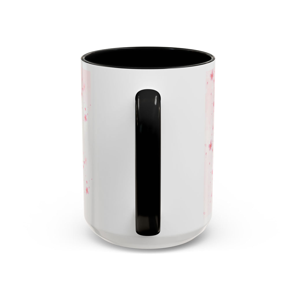 Uguchuru Accent Coffee Mug – Floral Pink Heart Design (11/15oz)