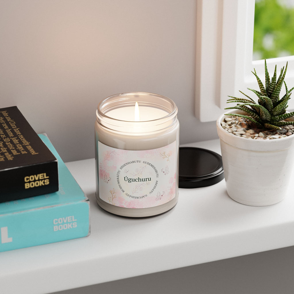 Soy Candle — Uguchuru Scented 9oz | Floral Japanese-Inspired Aromatherapy Gift