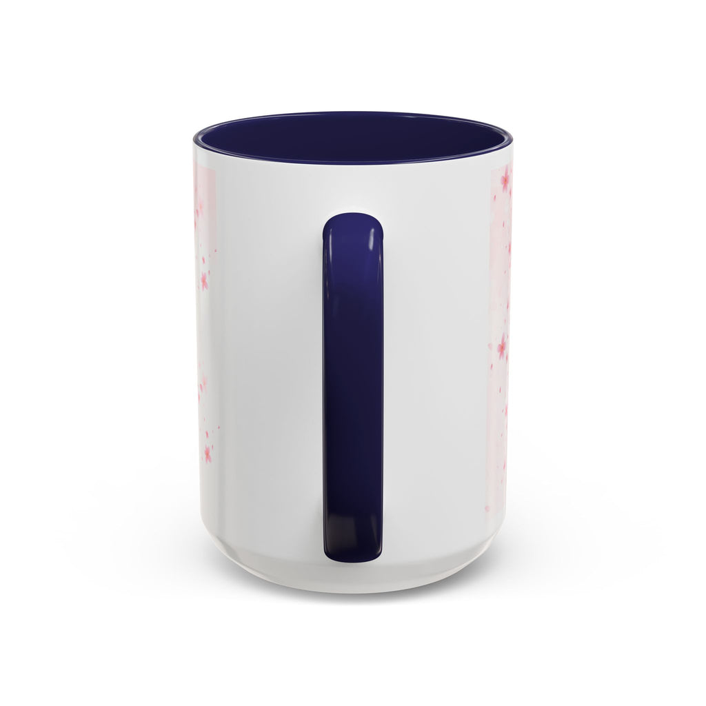 Uguchuru Accent Coffee Mug – Floral Pink Heart Design (11/15oz)