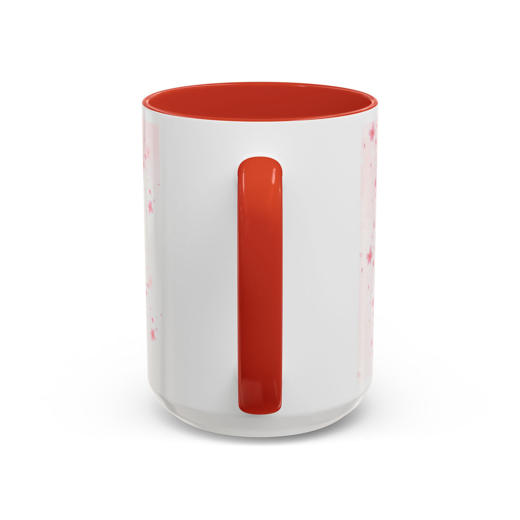 Uguchuru Accent Coffee Mug – Floral Pink Heart Design (11/15oz)