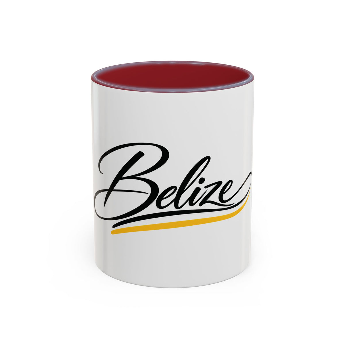 Belize Script Accent Coffee Mug — Tropical Travel Souvenir (11/15oz)