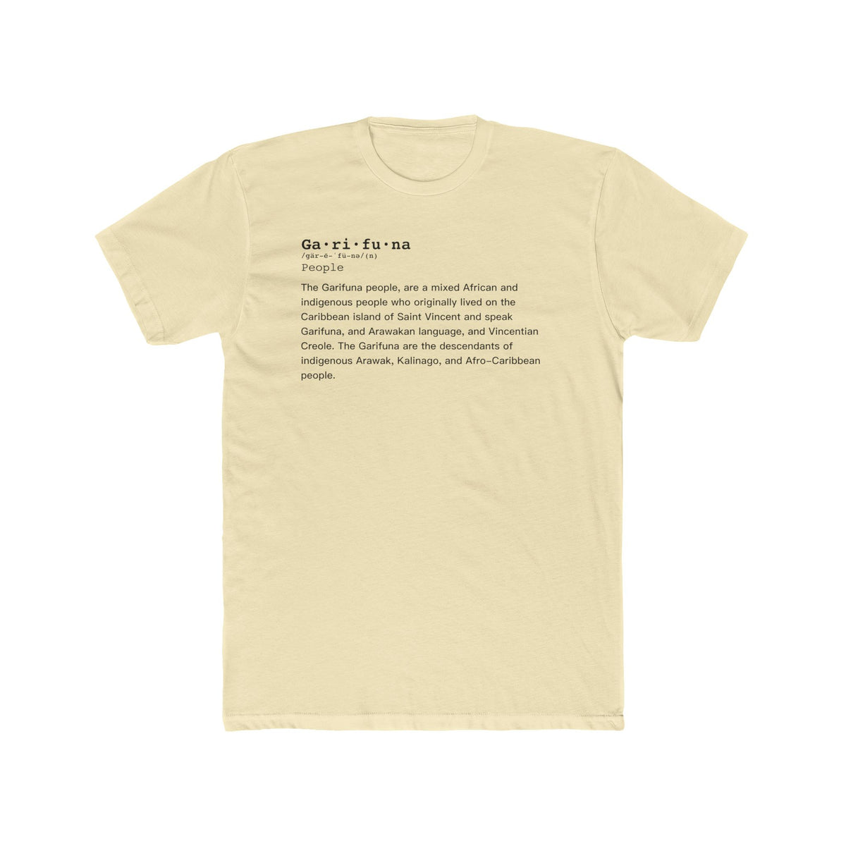Definition Tee — Garifuna Text Print Crew Shirt
