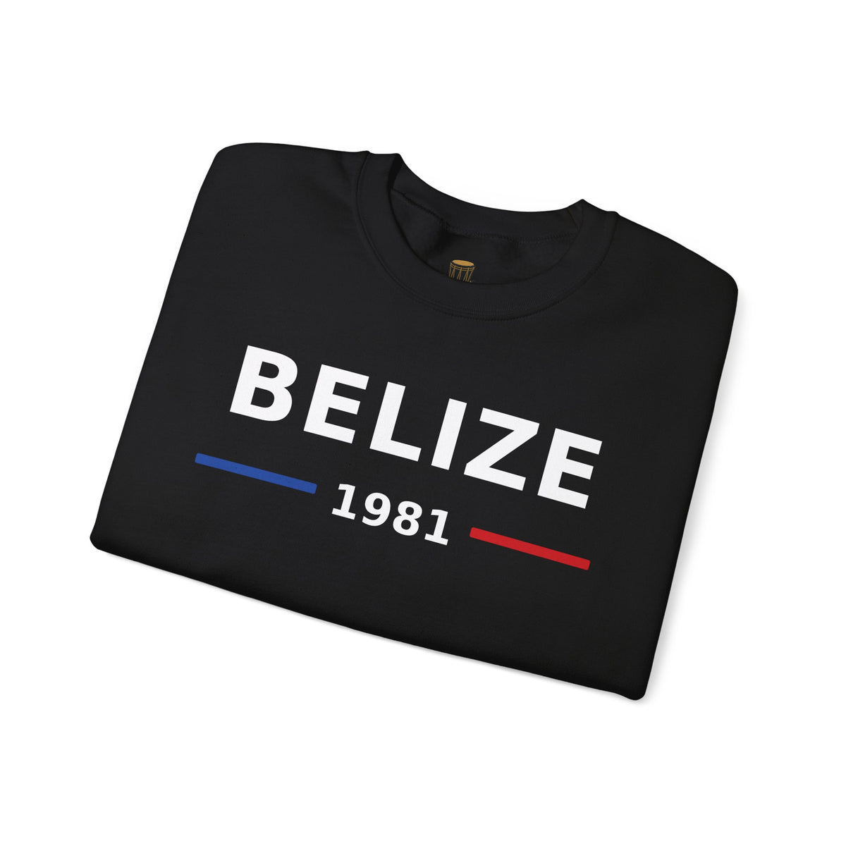 Belize 1981 Crewneck Sweatshirt — Retro Flag Accent Travel Pullover