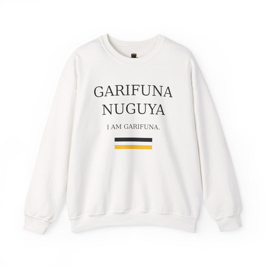 Garifuna Nuguya Crewneck Sweatshirt — "I Am Garifuna" Heritage Pullover