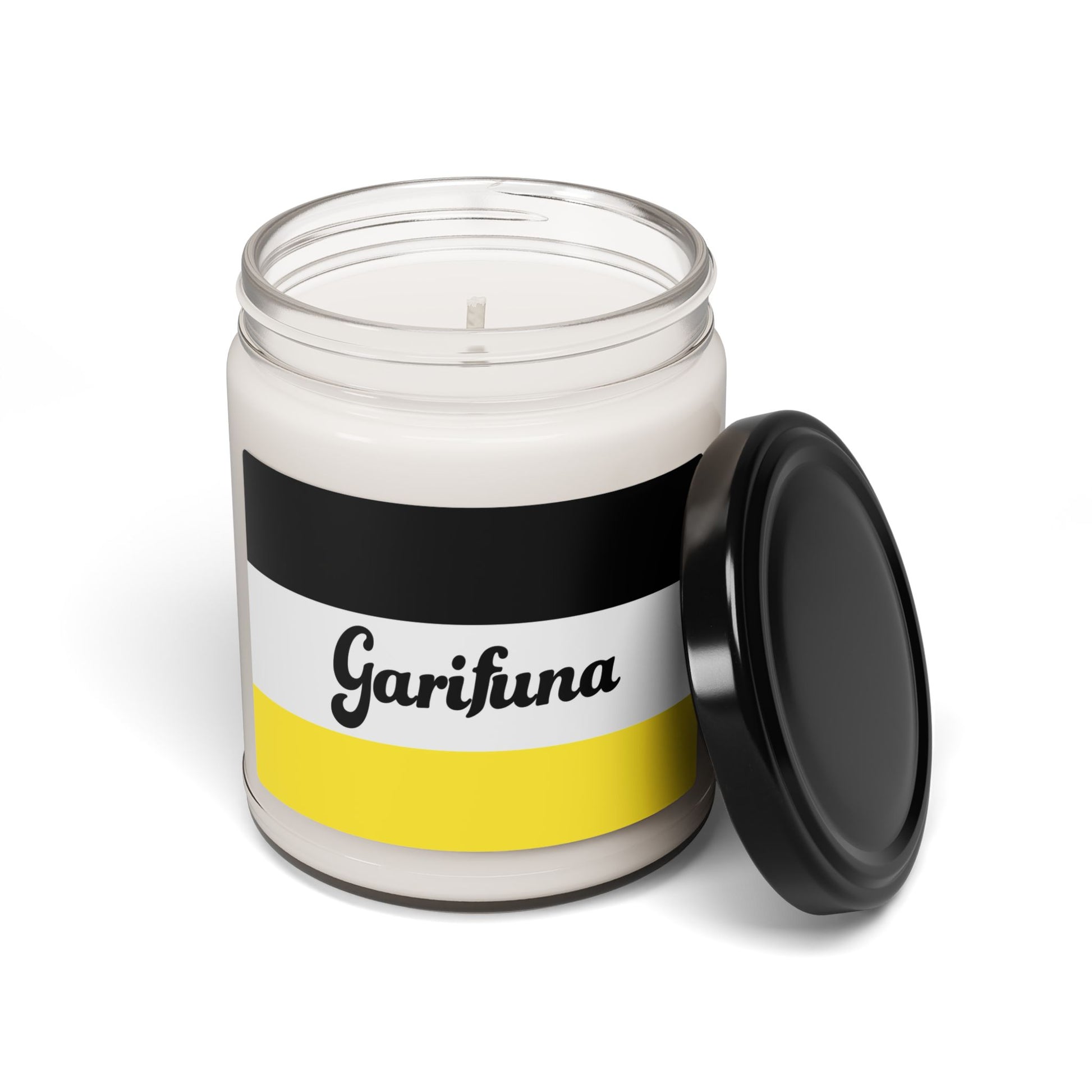 Garifuna Scented Soy Candle – 9 oz Jar (Heritage Flag Design)