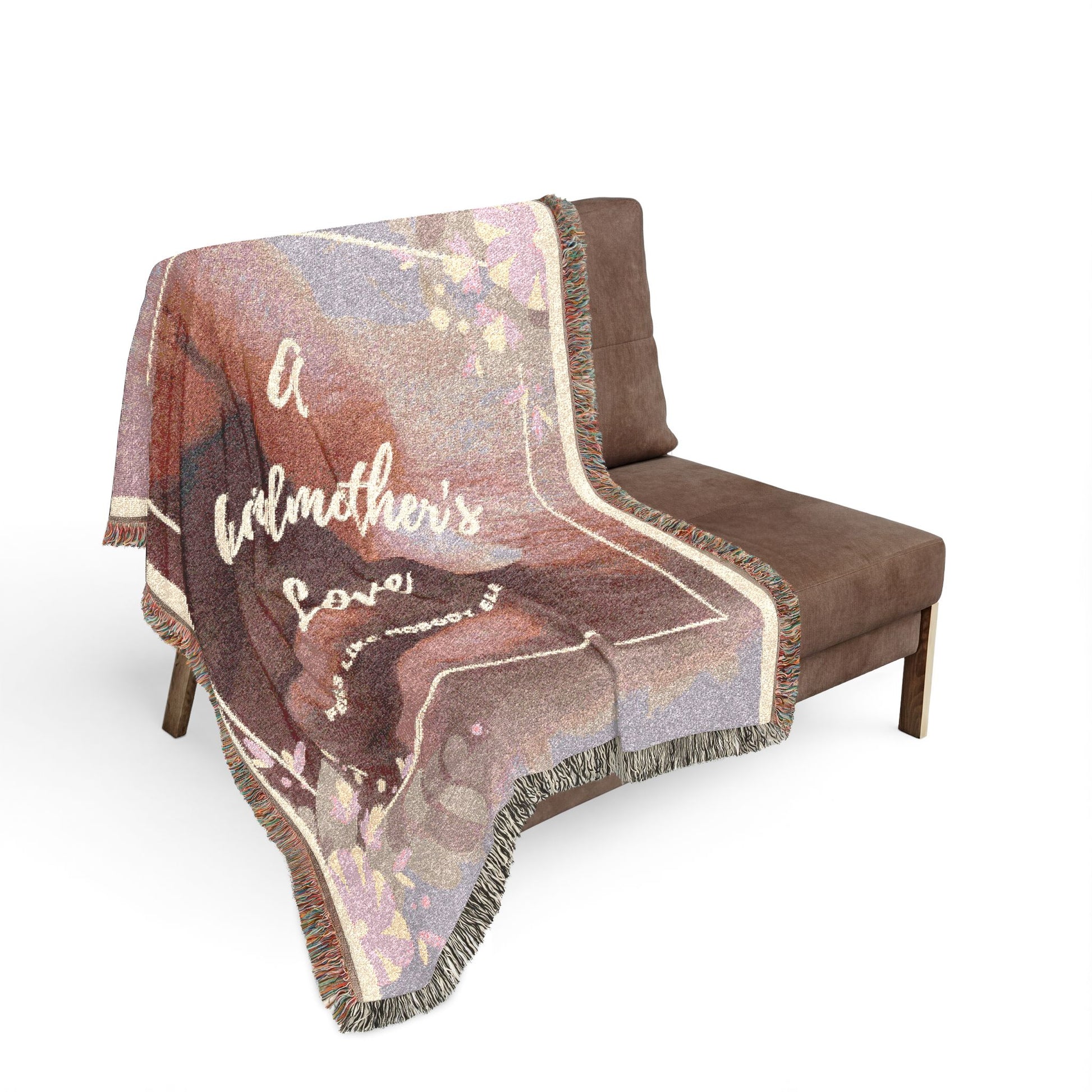 Woven Blanket — Personalized Keepsake Throw for Grandpa, Rustic Family Gift