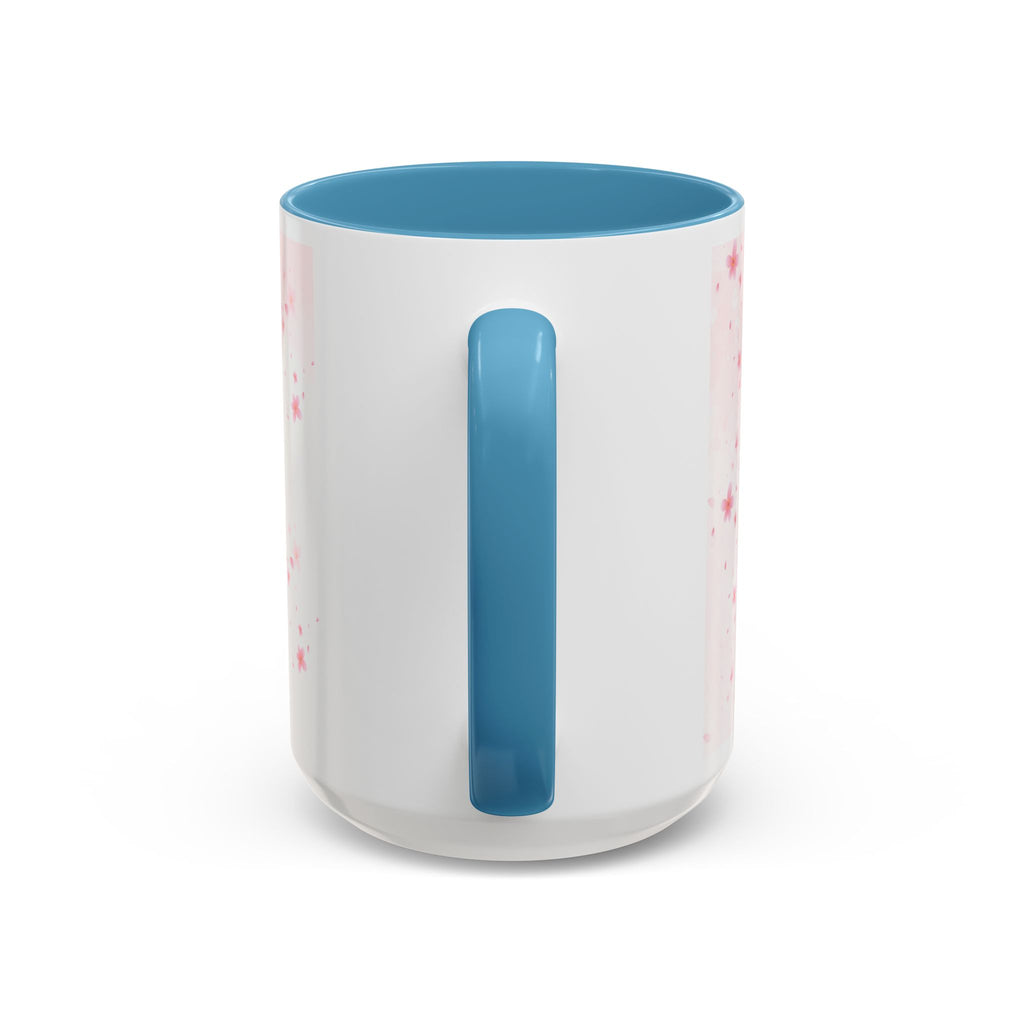 Uguchuru Accent Coffee Mug – Floral Pink Heart Design (11/15oz)