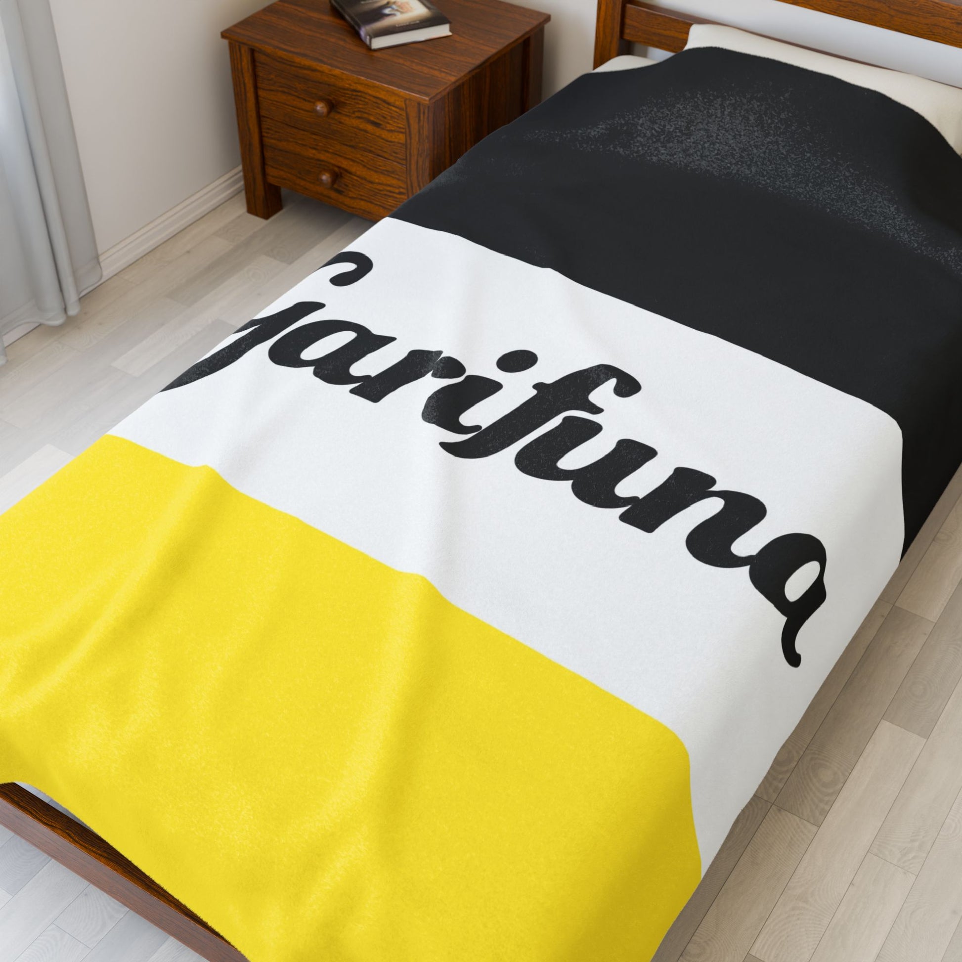 Garifuna Flag Velveteen Plush Blanket — Soft Cultural Throw for Home, Travel & Gifts