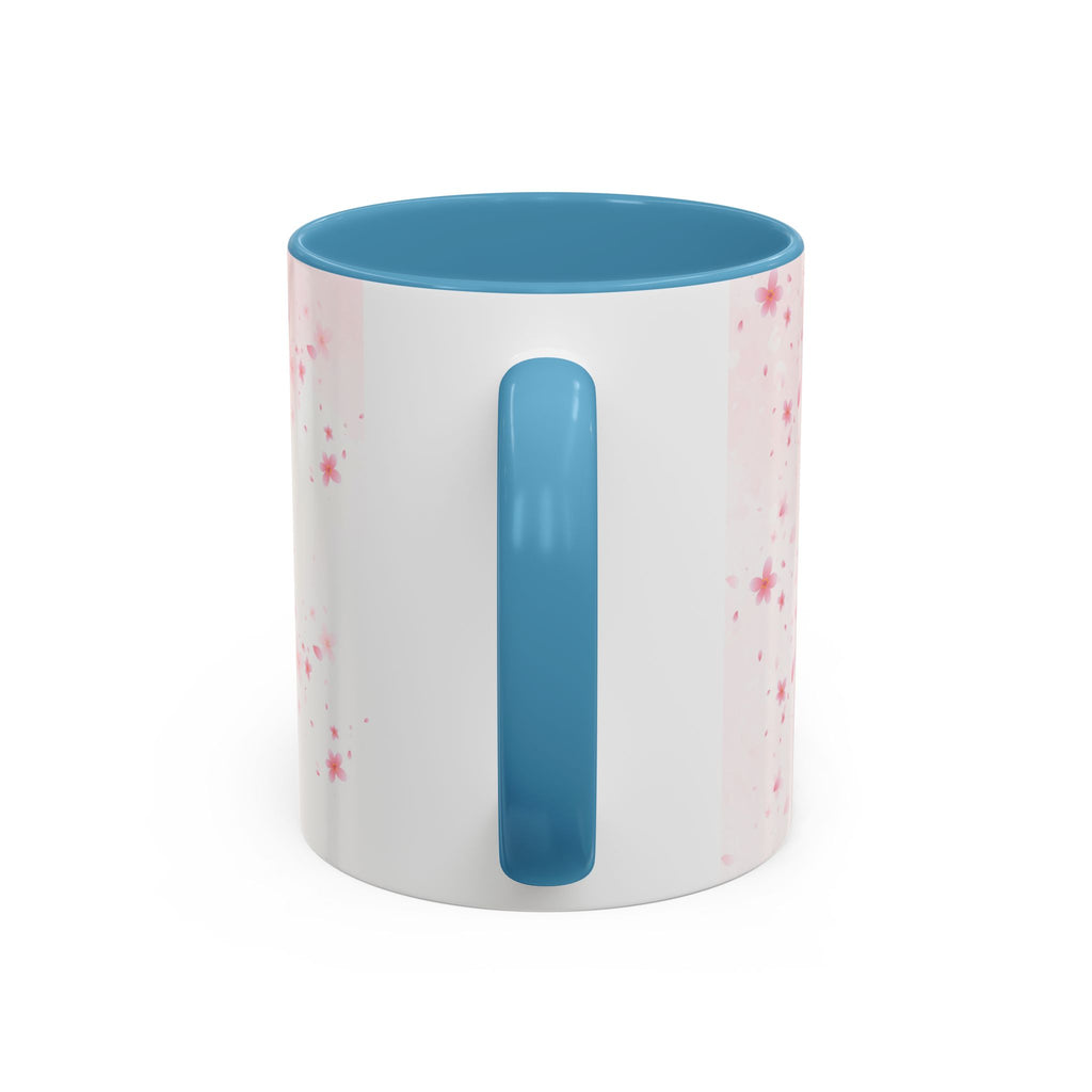 Uguchuru Accent Coffee Mug – Floral Pink Heart Design (11/15oz)