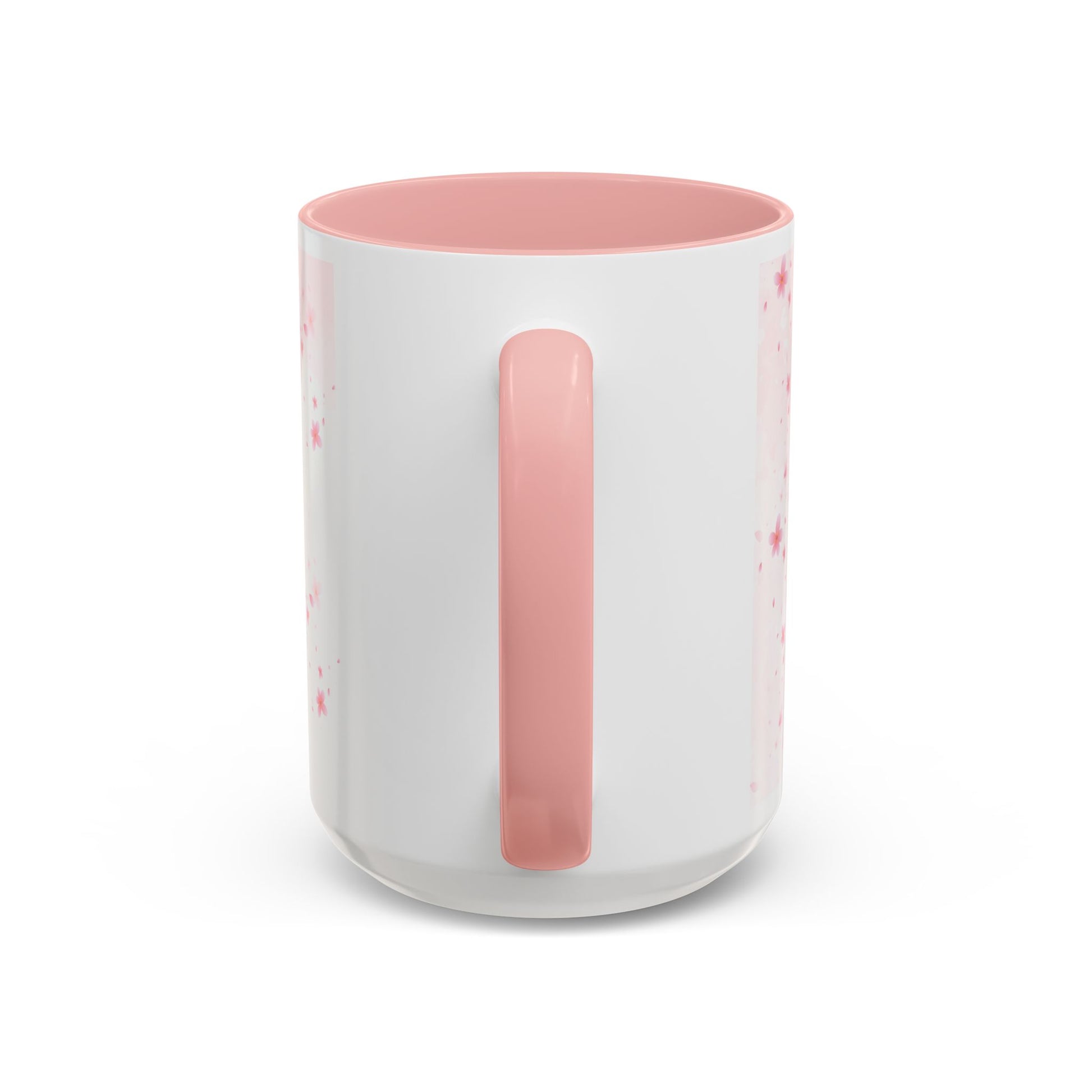Uguchuru Accent Coffee Mug – Floral Pink Heart Design (11/15oz)