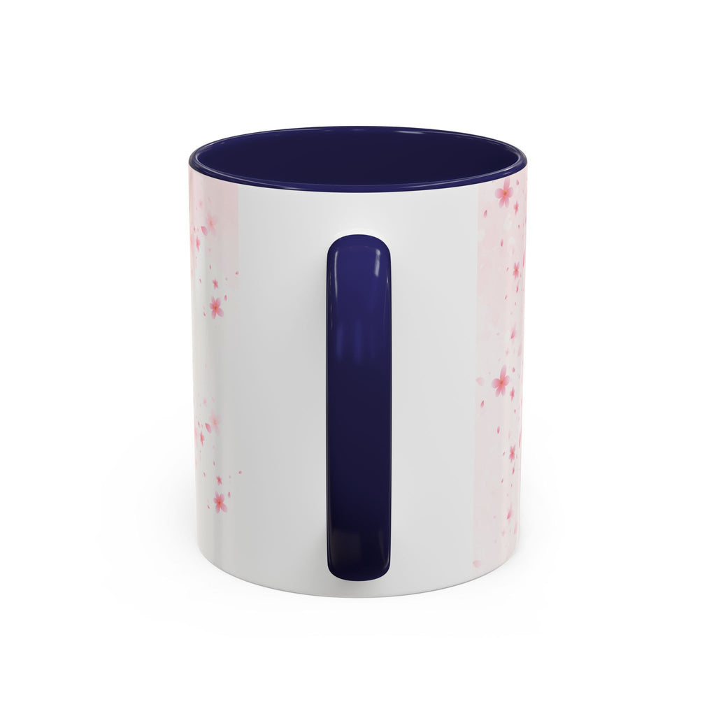 Uguchuru Accent Coffee Mug – Floral Pink Heart Design (11/15oz)