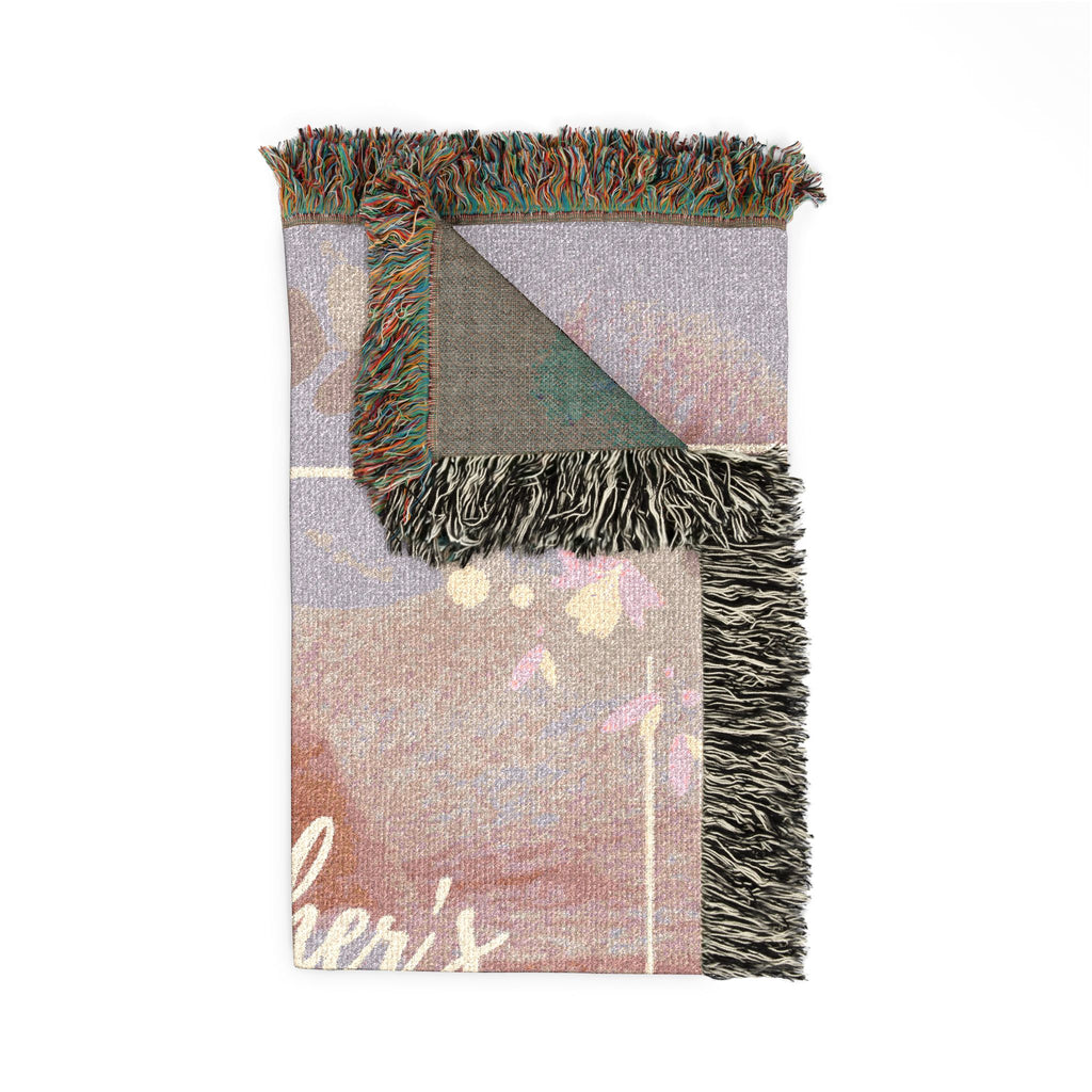 Woven Blanket — Personalized Keepsake Throw for Grandpa, Rustic Family Gift