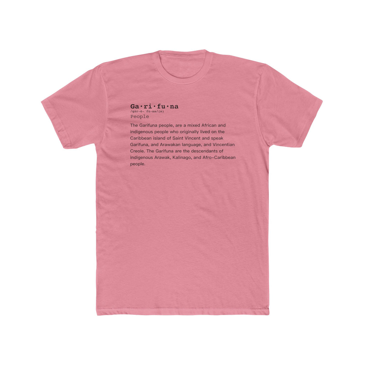Definition Tee — Garifuna Text Print Crew Shirt