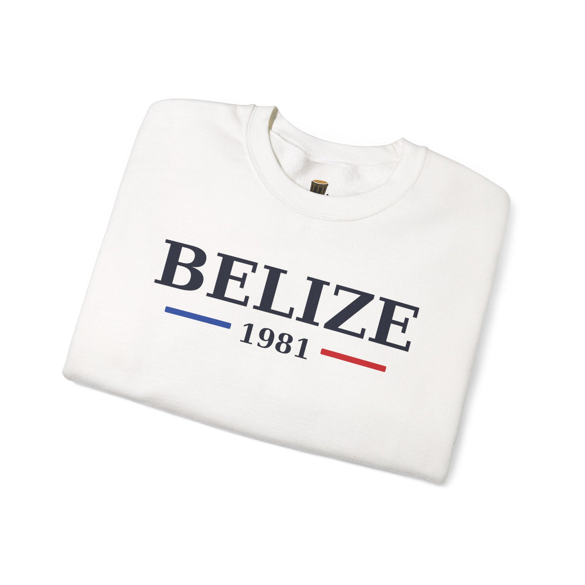 Belize 1981 Crewneck Sweatshirt — Retro Flag Accent Travel Pullover