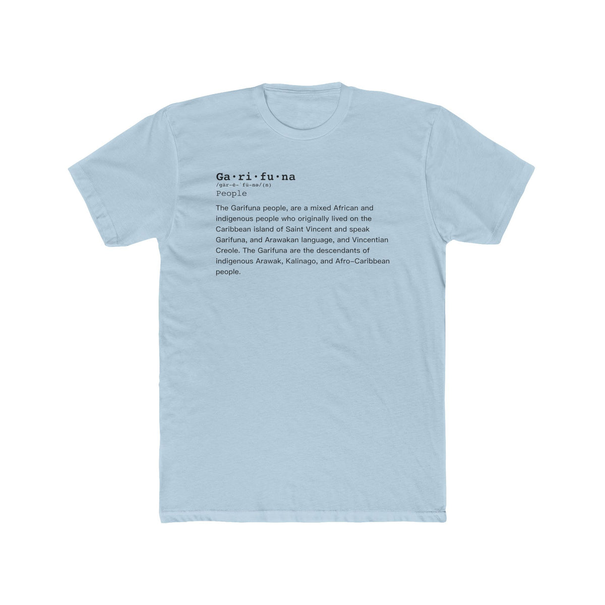Definition Tee — Garifuna Text Print Crew Shirt