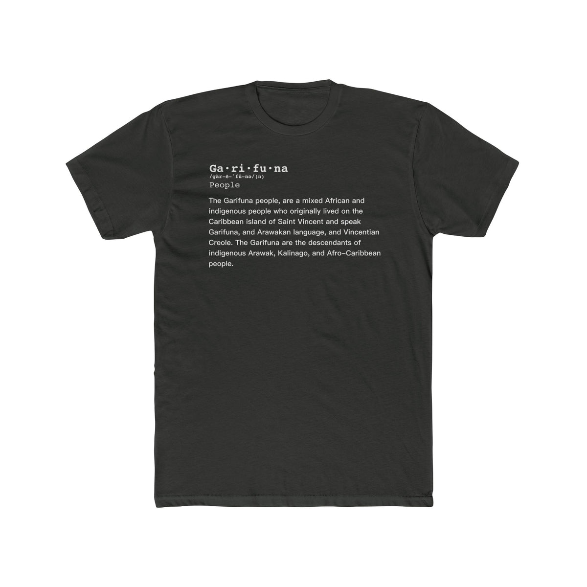 Definition Tee — Garifuna Text Print Crew Shirt