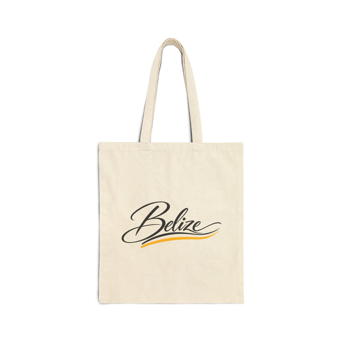 Belize Script Tote Bag — Cotton Canvas Beach & Travel Shopper