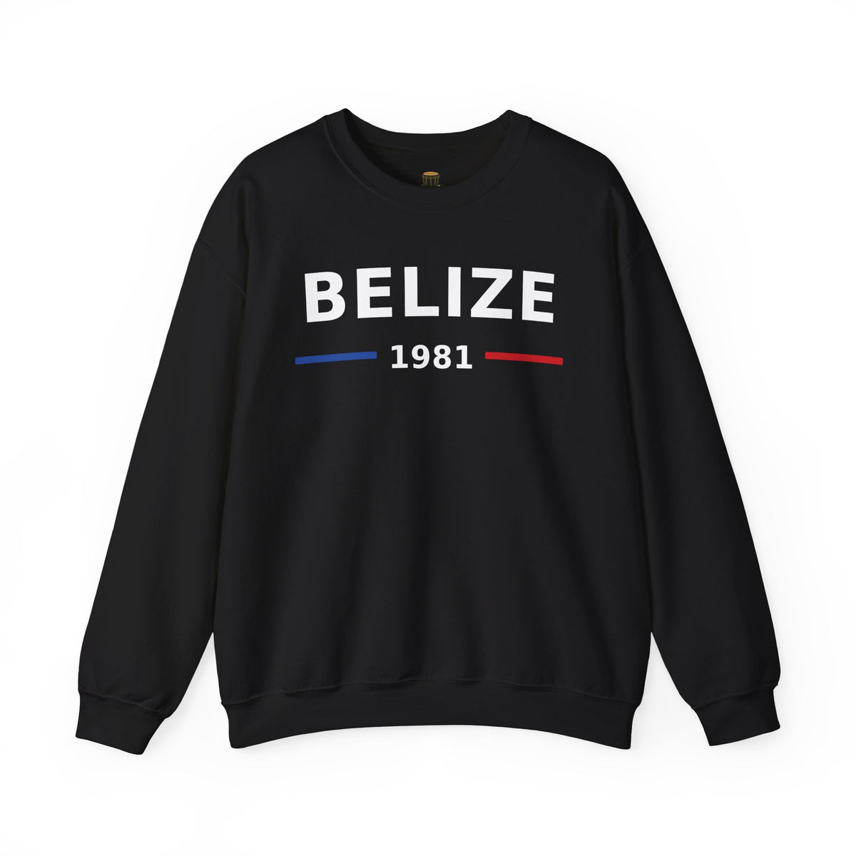 Belize 1981 Crewneck Sweatshirt — Retro Flag Accent Travel Pullover