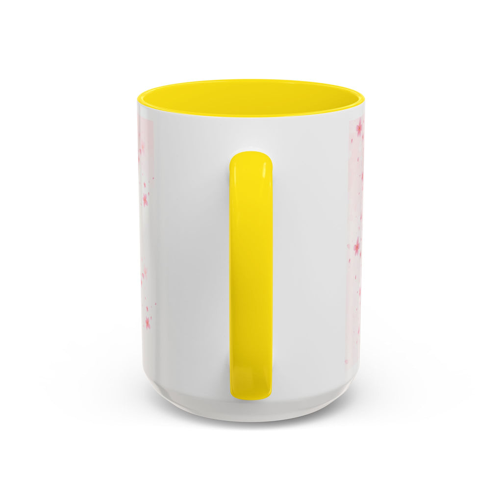 Uguchuru Accent Coffee Mug – Floral Pink Heart Design (11/15oz)