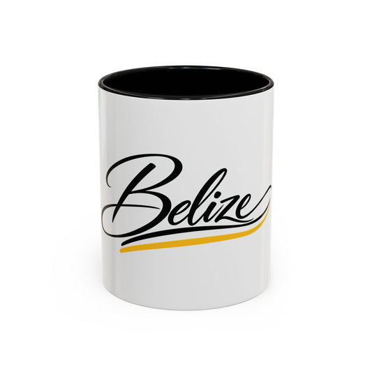 Belize Script Accent Coffee Mug — Tropical Travel Souvenir (11/15oz)