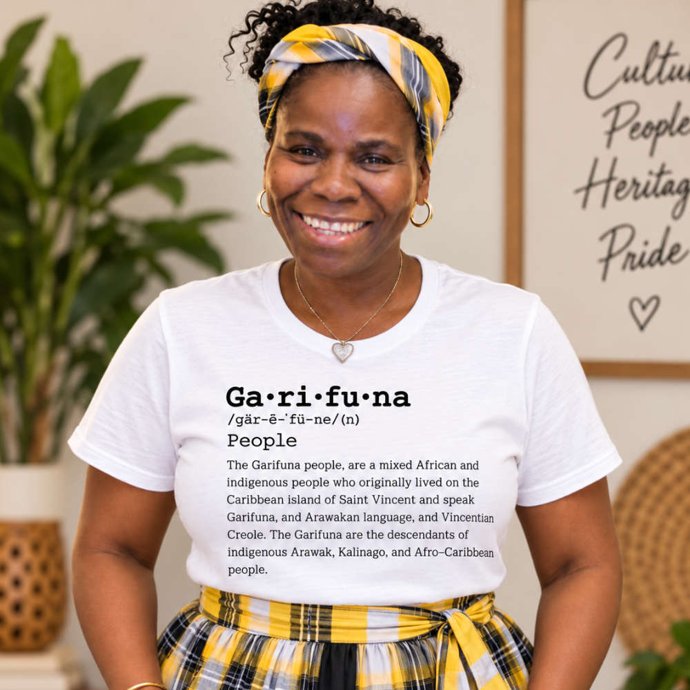 Definition Tee — Garifuna Text Print Crew Shirt
