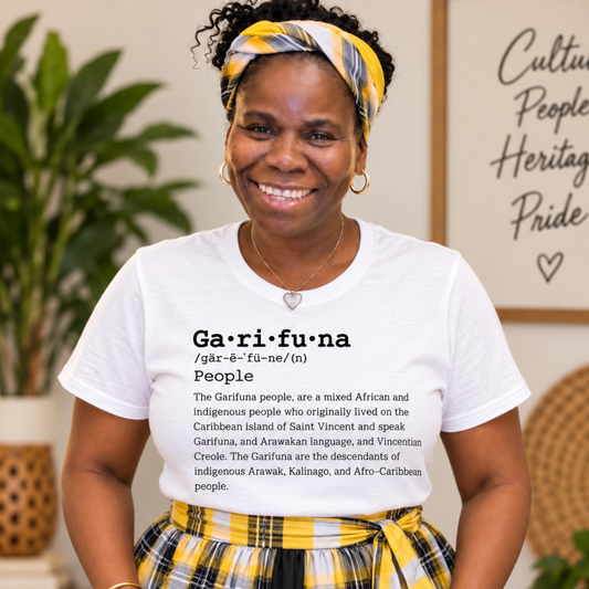 Definition Tee — Garifuna Text Print Crew Shirt