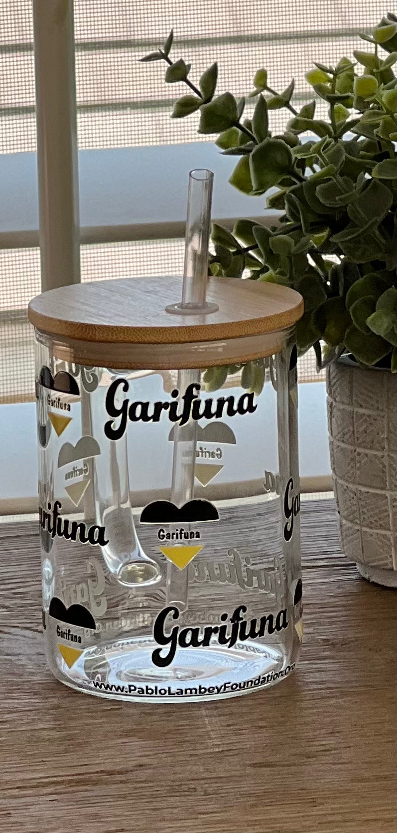 Garifuna Glass Mug  With Handle